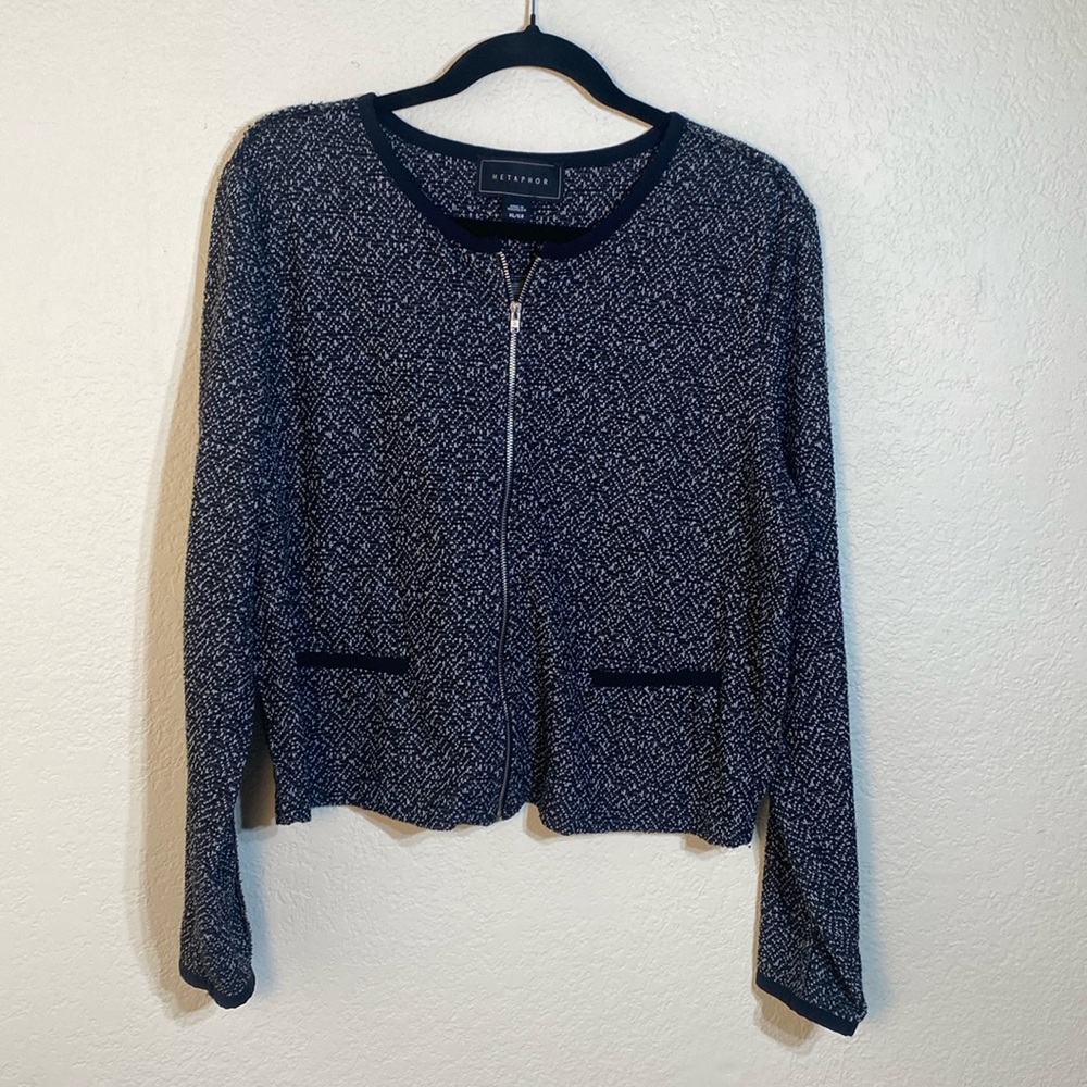 Metaphor Cropped Lightweight Zip Up Jacket Size XL